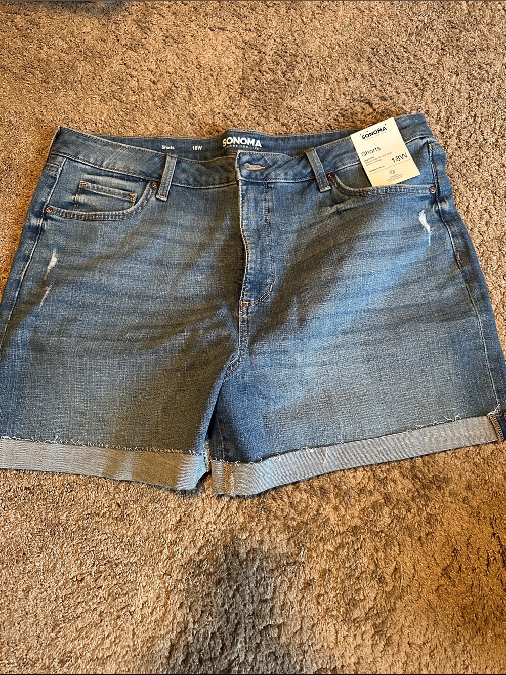 Sonoma Light Blue Rolled-Hem Denim Shorts